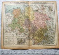 Vintage: German Engraved map 17 Provinz Hannover