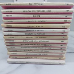 15 Vintage ORDNANCE SURVEY 1:50,000 Maps from 1970’s & 80’s Including 1st Series