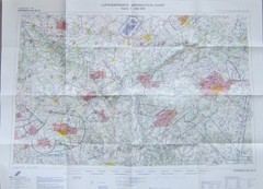 German Aeronautical Chart-Nurnberg- 1:500,000-1999 Air, Aero Map-Erfurt,Dresden