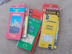Job lot of 20 Vintage Sheet Maps Mostly Continental France Greece Belgium lot 8