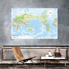 World Map Atlas Geography Political Poster Canvas Print A1 A2