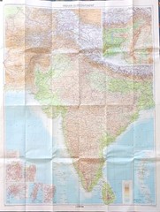 Bartholomew World Travel Map 15: Indian subcontinent • Scale- 1:4,000,000 (1979)