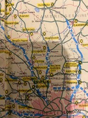 1982 Renault Dealer Large Road Map of Great Britain / Poster