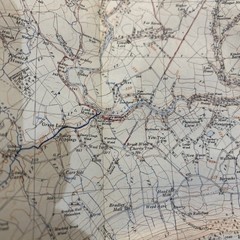 BOWLAND FOREST River Loud Ordnance Survey Sheet 34/64 1:25000 1946 National Grid