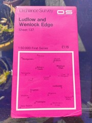 Ordnance Survey 1:50000 First Series Sheet 137 Ludlow & Wenlock Edge 1974