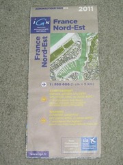 France; IGN Aeronautical Map of North-East France – 1:500,000 – 2011