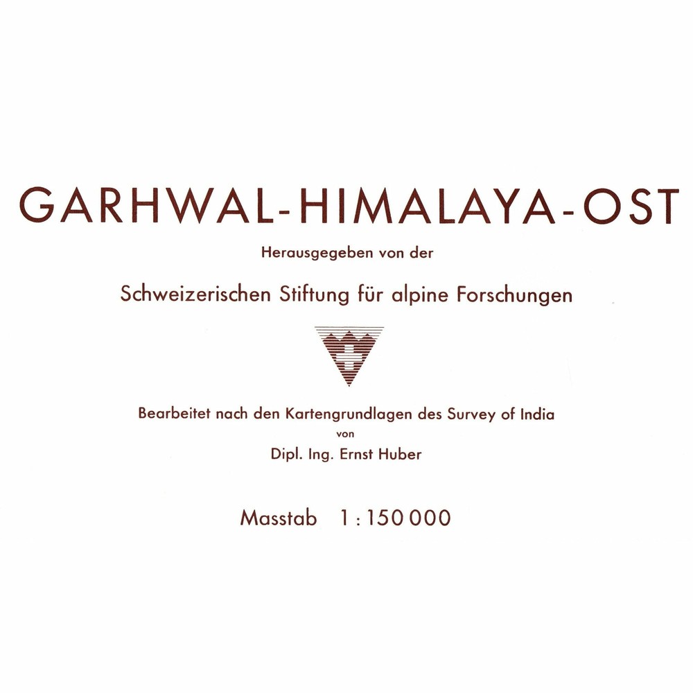 Garhwal Himalaya East (Ost) India Topographic Map