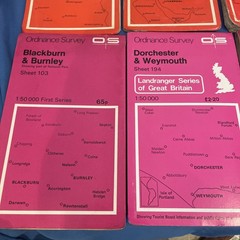 Job Lot Of Ordnance Survey Maps x12 1960s