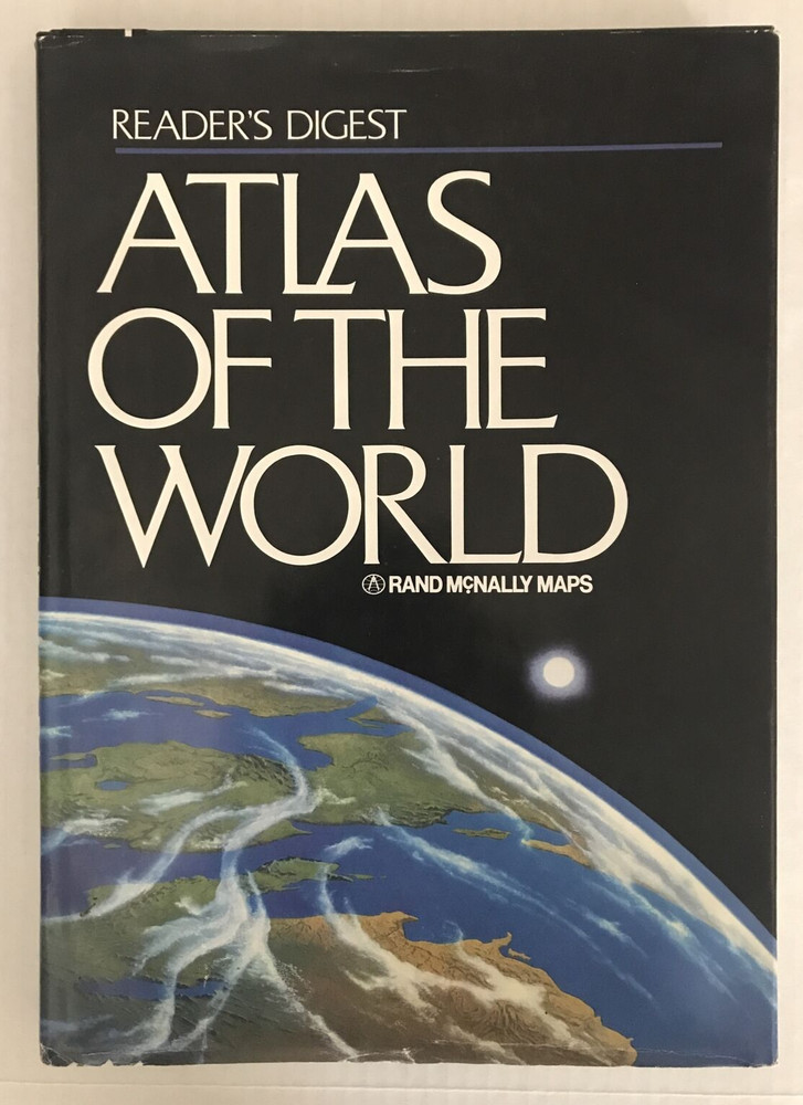 READERS DIGEST ATLAS of the WORLD-RAND McNALLY MAPS-1990-HARDCOVER BOOK