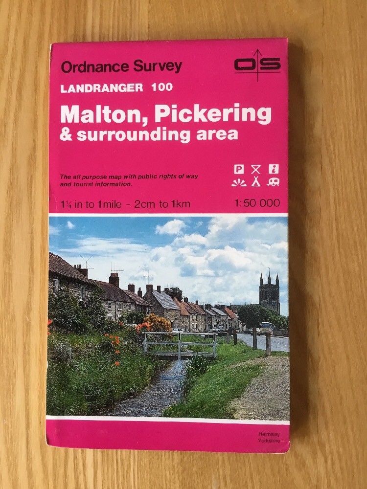 1990 Ordnance Survey Landranger Map 100 Malton , Pickering And Surrounding Area