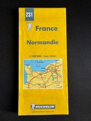 VINTAGE #231 France Michelin Pocket Map (Normandie) 1:200,000 1cm:2km