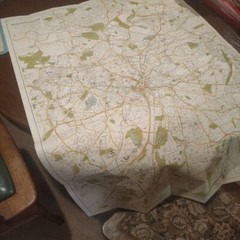 Geographia New Large Scale Plan Of Birmingham & Index To Streets. Map On Cloth