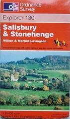 Explorer 130. Salisbury & Stonehenge. OS Explorer 1:25,000 Map