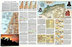 July 1972 National Geographic Society CULTURAL MAP – PEOPLES OF MIDDLE EAST