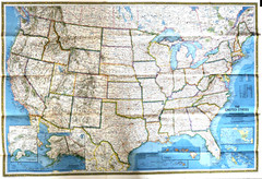 JULY 1976 PORTRAIT USA The 1st landmark colour satellite mosaic of the States