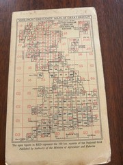 Vintage Ordnance Survey Torquay Sheet 188 Cloth Map 1946 With Writing