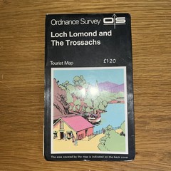 Vintage Ordnance Survey Tourist One Inch Loch Lomond & The Trossachs 1976 Map