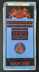 Bartholomew Half-Inch Contoured Map (Cloth), Sheet 14: Oxford.
