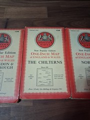3x Vintage OS One-Inch Maps