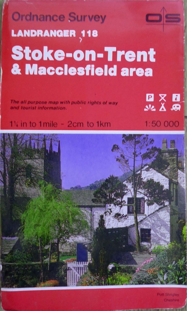 Landranger 118. Stoke-on-Trent. OS 1:50,000 Map. Ordnance Survey. Vintage.