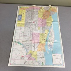 Vintage 1973-74 AAA Detroit MI Southern Suburbs Travel Road Map
