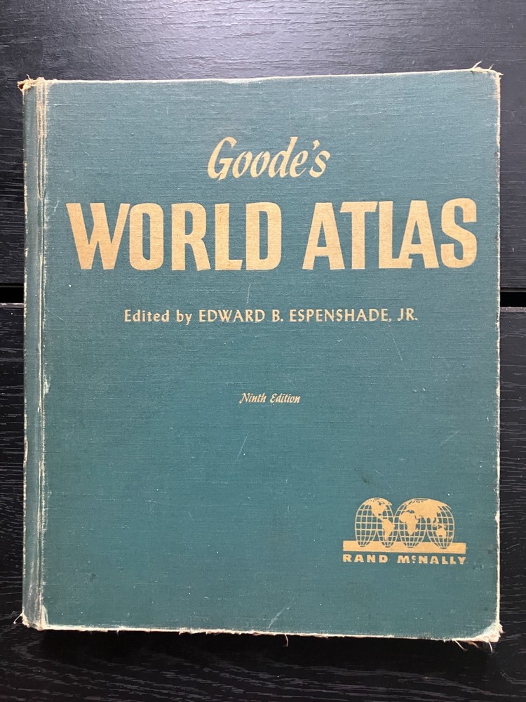 Goode’s World Atlas, 9th Edition, 1953 Hardcover
