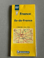 Michelin Map, No 237, of Ile-de-France, France