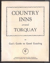 Illustrated Map of Country Inns Around Torquay. Circa 1960s. Free UK Postage