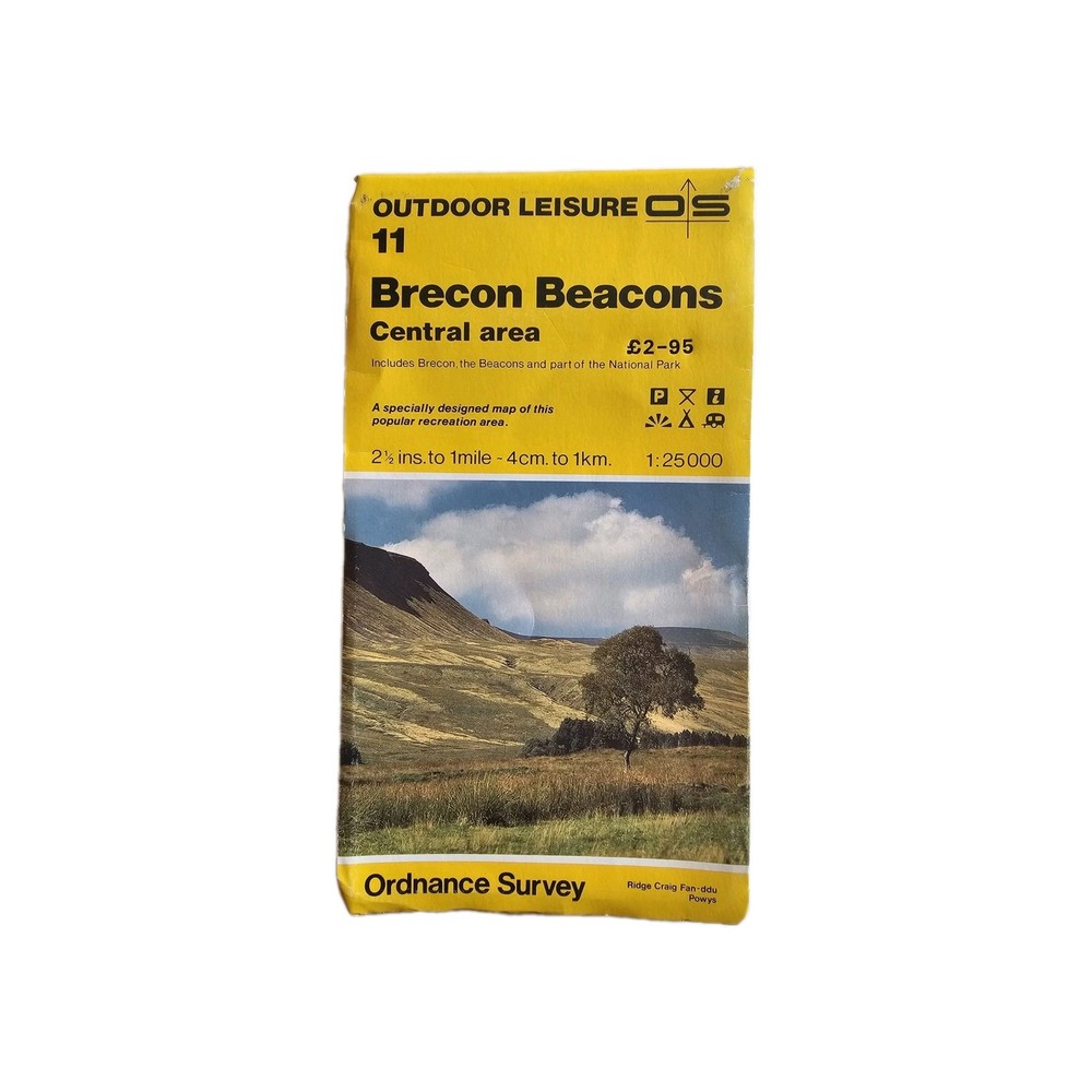 Ordnance Survey Outdoor Leisure Map No 11 Brecon Beacons – Central Area – 1983