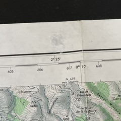 Vintage Carte De France Fold out sheet Paper Map of Prades 1963 outstanding cond