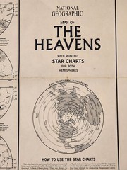 A Map of The Heavens, National Geographic, Folded Poster/Chart, 1970