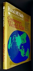 RAND MCNALLY WORLD ATLAS LE 1987 GOLD FOIL Contemporary Coffee Table Book HC VGC