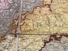 The O/S Geological Survey 1924 Map Of England & Wales Revised Edition By J.Flett