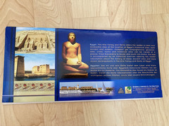 Map of The Nile in Egypt folds out in English & German and Hieroglyphic Bookmark