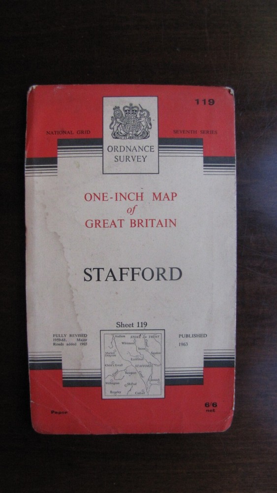 Ordnance Survey Map Of Stafford 1963. Sheet 119
