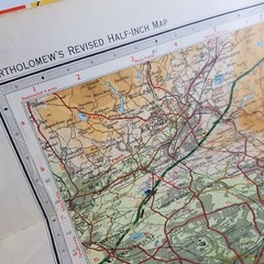 Peak District Bartholomew Ordinance Survey Map Hiking 1970s vintage British
