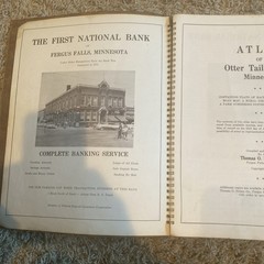 Vintage 1960 Otter Tail County Atlas Plat Book Fergus Falls, Minnesota – NICE