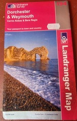 Ordinance Survey maps, vintage job lot 4 pcs Explorer 102 109 122 Landranger 194