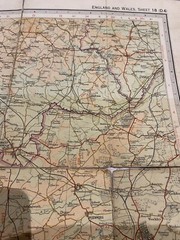 Vintage Bartholomew’s Revised Half Inch Cloth Map Of Warwickshire No 18