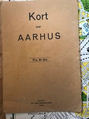 Kort over AARHUS, vintage streetplan.