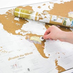 Deluxe Scratch The World Travel Map – Updated 2025, 84 x 59 cm for Adventurers