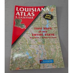 LOUISIANA Atlas & Gazetteer Delorme Topo Maps Back Roads Outdoor Recreation 1998