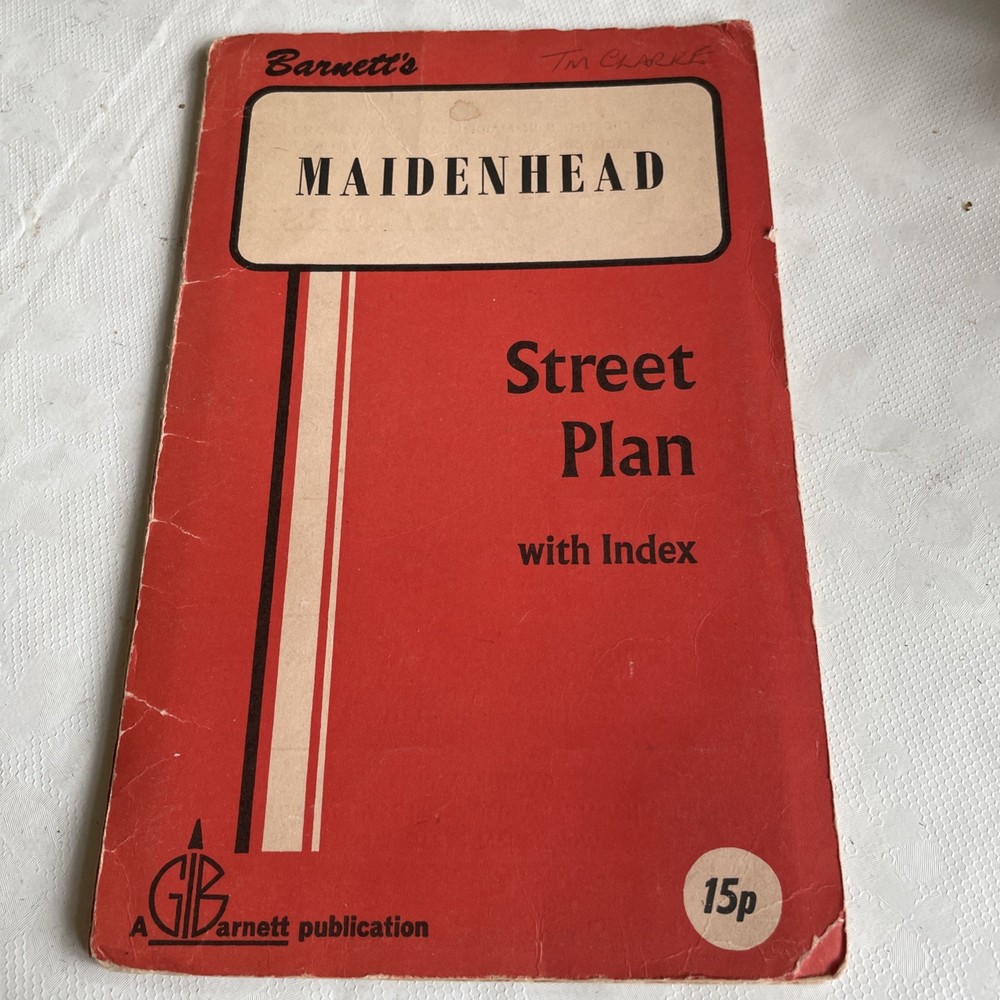 Vintage Maidenhead Barrett’s STREET MAP of c 1970