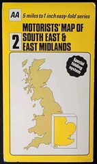 AA 5-Mile Motorists’ Map Series 2. South East & East Midlands (2nd Edition 1981)