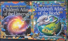 2 Readers Digest Big Picture Atlas’ Children’s World And Universe Oversized Set