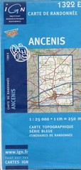 FRANCE walkers/cycling MAP 1322 E- Ancenis, Pays de la Loire – 1cm=250m