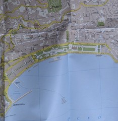 Naples Vintage Touring Club Italiano Folding Paper Map 1996 Street index 1:10000