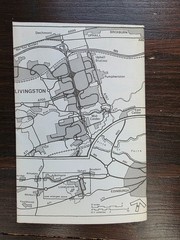 Livingston street plan and New town Progress Plan vintage map 1980