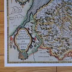 Tudor map of Monmouthshire by John Speed