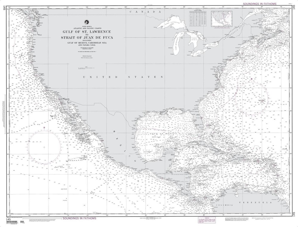 Gulf of St. Lawrence to Strait of Juan de Fuca | NGA Chart 145